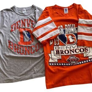 Vintage 80s Denver Broncos Champion Logo 7 Jersey NFL Super Bowl T Shirt Lot S